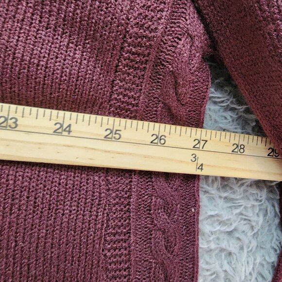 Lane Bryant Sweater Womens Plus 22/24 Burgundy Red 100% Acrylic Cable Knit *NWT* - Picture 7 of 10